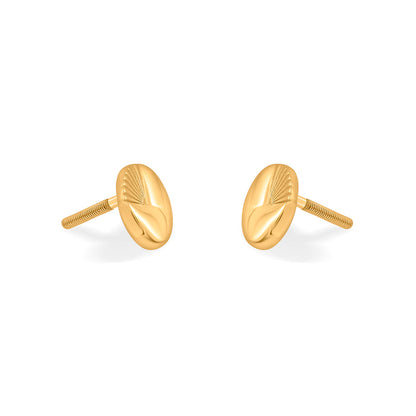 Clean Lines Gold Stud Earrings for Women