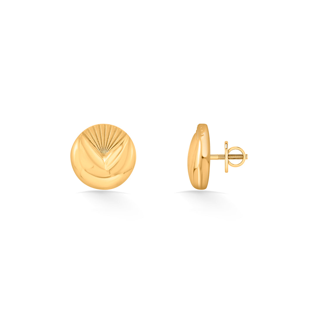 Clean Lines Gold Stud Earrings for Women
