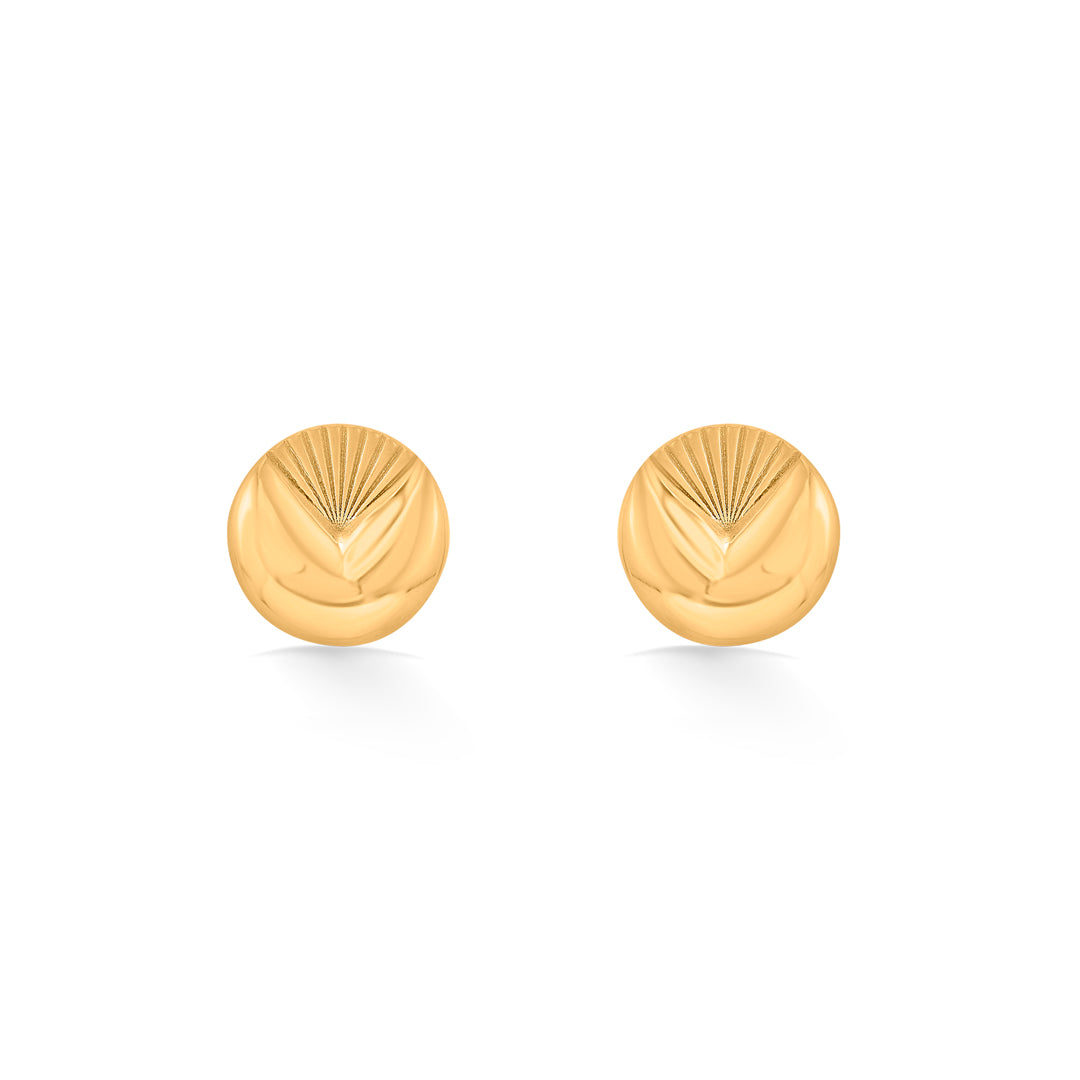 Clean Lines Gold Stud Earrings for Women