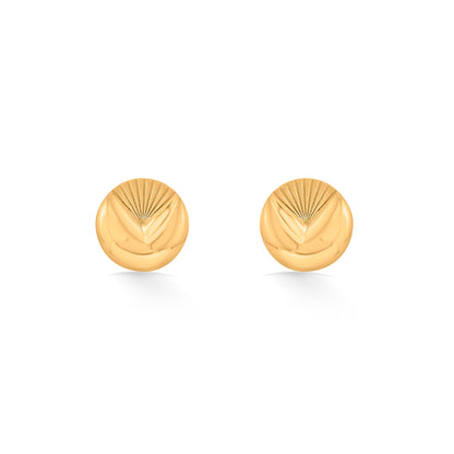 Clean Lines Gold Stud Earrings for Women
