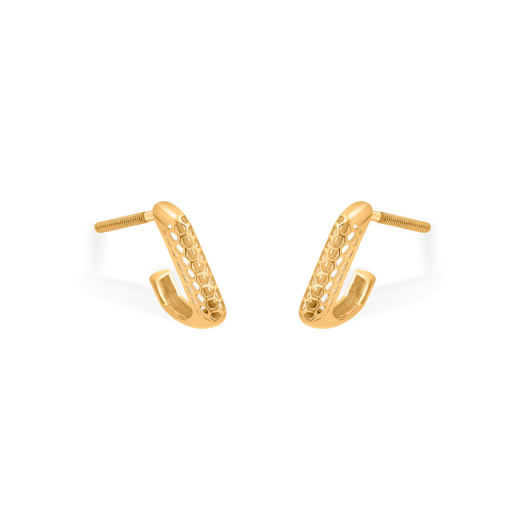 Skyline Arc Gold Hoops & Huggies Earrings for Women