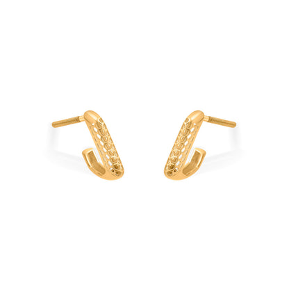 Skyline Arc Gold Hoops & Huggies Earrings for Women