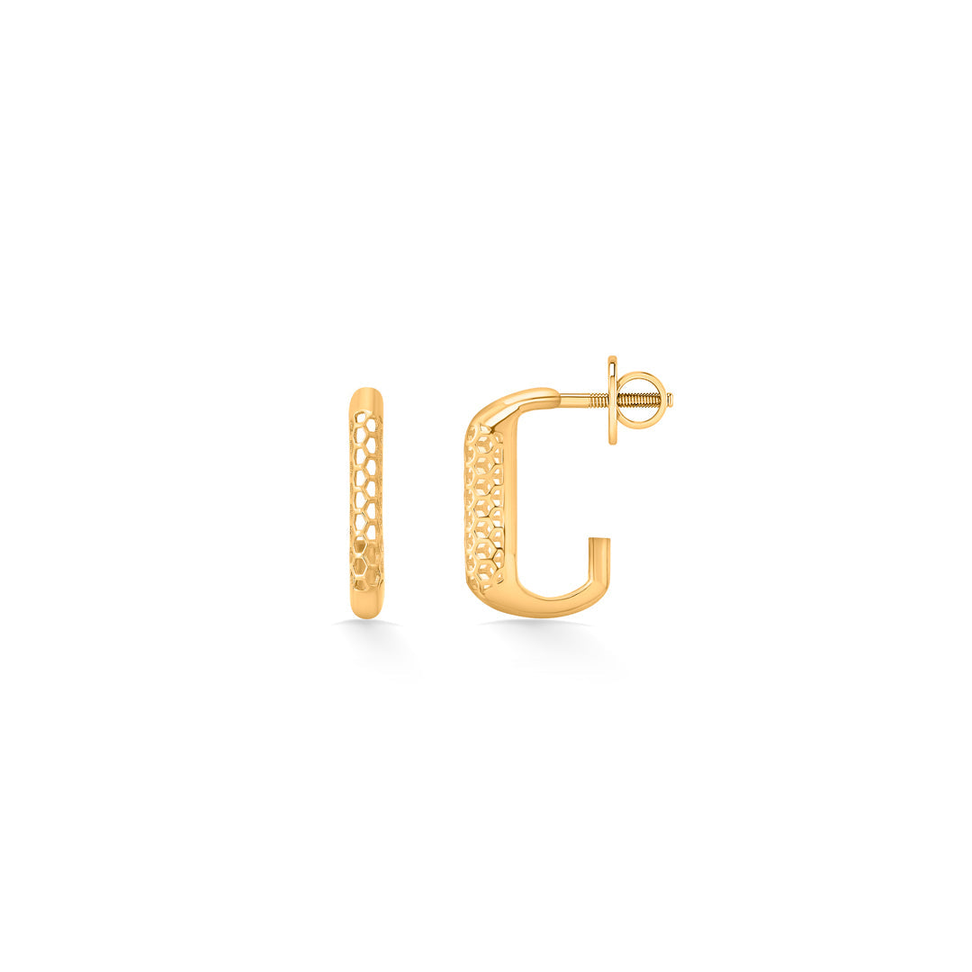 Skyline Arc Gold Hoops & Huggies Earrings for Women