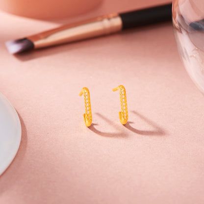Skyline Arc Gold Hoops & Huggies Earrings for Women