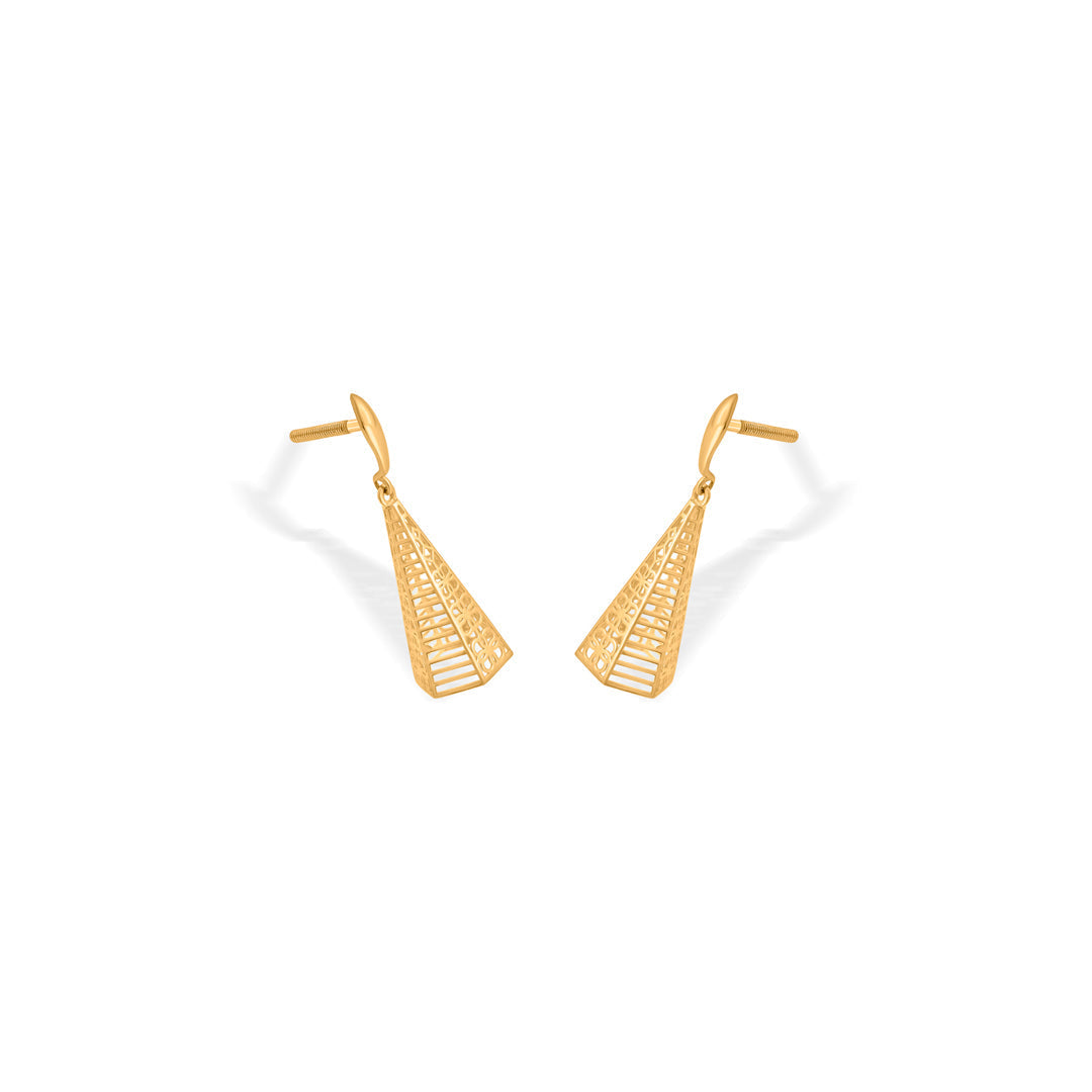 Gleaming Spire Gold Drops & Danglers Earrings for Women