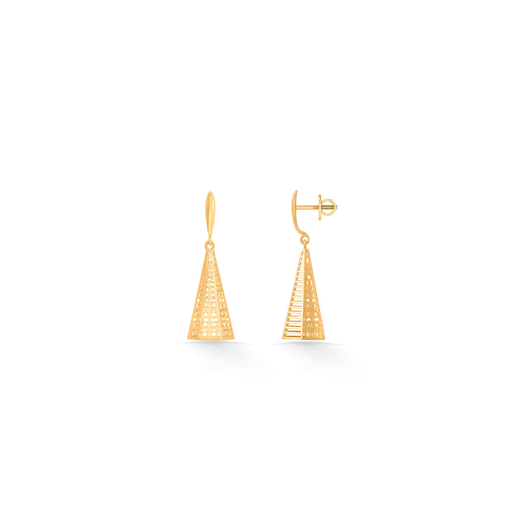 Gleaming Spire Gold Drops & Danglers Earrings for Women