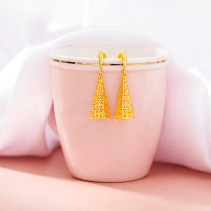 Gleaming Spire Gold Drops & Danglers Earrings for Women