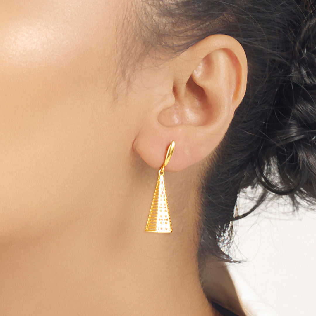 Gleaming Spire Gold Drops & Danglers Earrings for Women