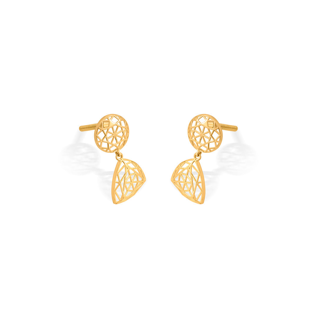 Luminous Sphere Gold Drops & Danglers Earrings for Women