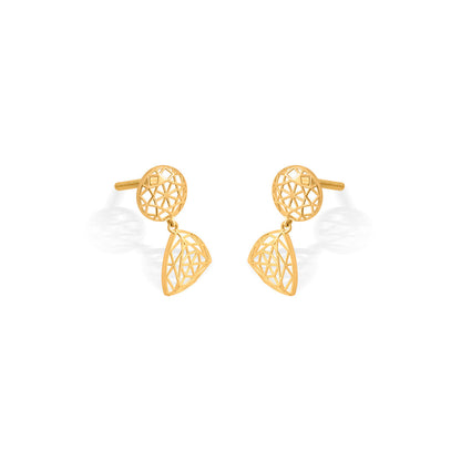 Luminous Sphere Gold Drops & Danglers Earrings for Women