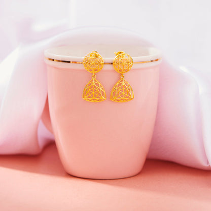Luminous Sphere Gold Drops & Danglers Earrings for Women