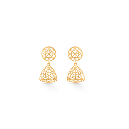 Luminous Sphere Gold Drops & Danglers Earrings for Women