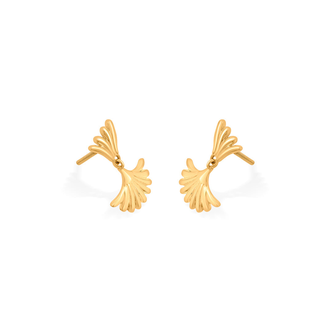 Solar Blossom Gold Drops & Danglers Earrings for Women