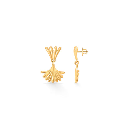 Solar Blossom Gold Drops & Danglers Earrings for Women