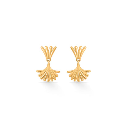 Solar Blossom Gold Drops & Danglers Earrings for Women