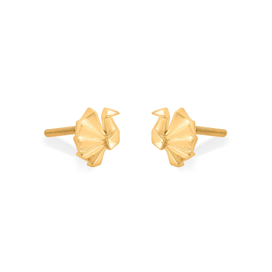 Bloom Harmony Gold Stud Earrings for Women