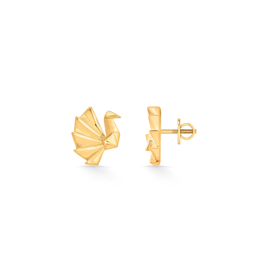 Bloom Harmony Gold Stud Earrings for Women