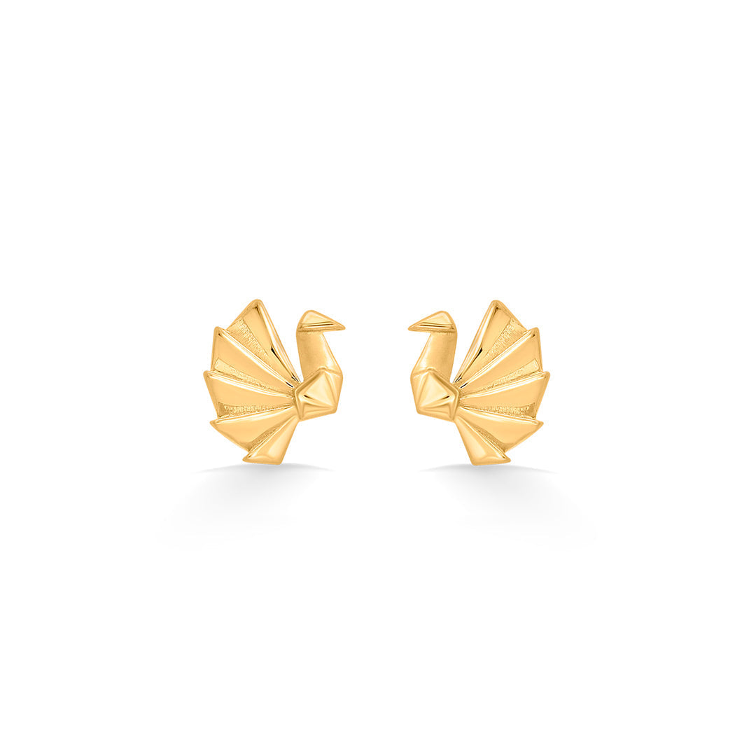 Bloom Harmony Gold Stud Earrings for Women