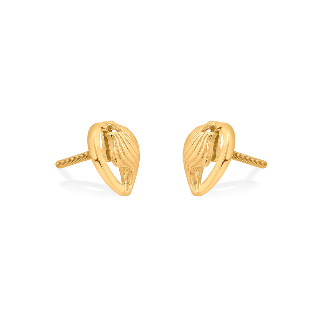 Golden Breeze Gold Stud Earrings for Women