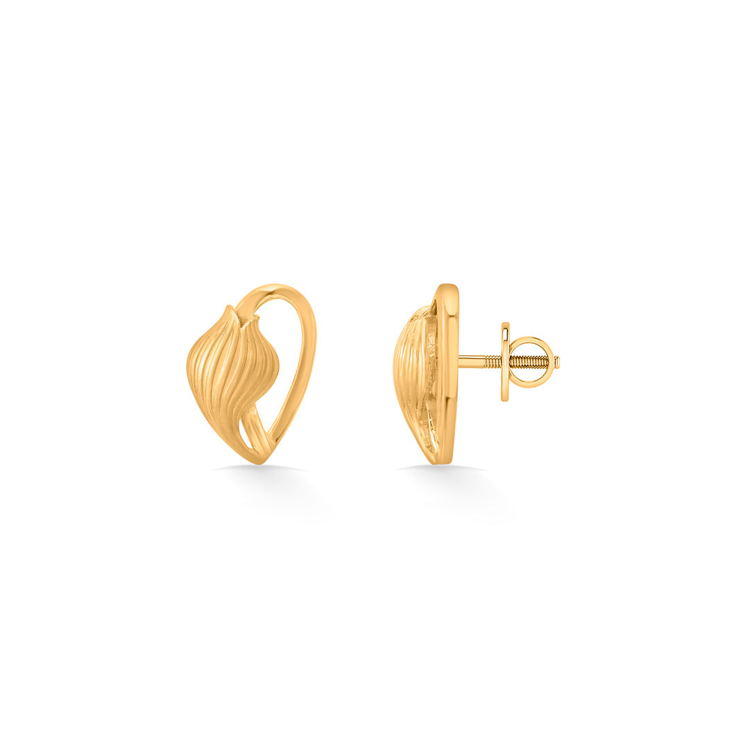 Golden Breeze Gold Stud Earrings for Women