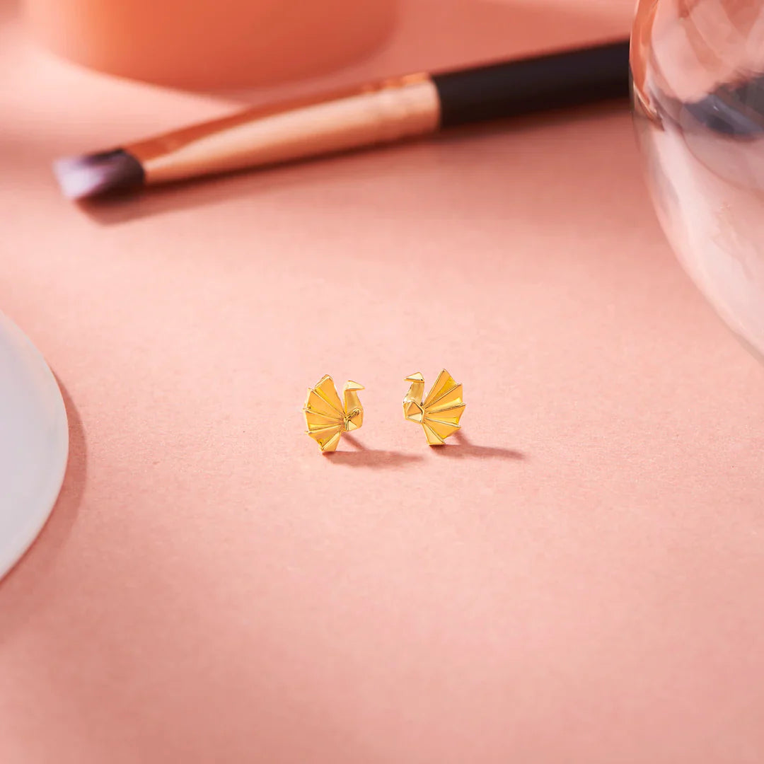Bloom Harmony Gold Stud Earrings for Women