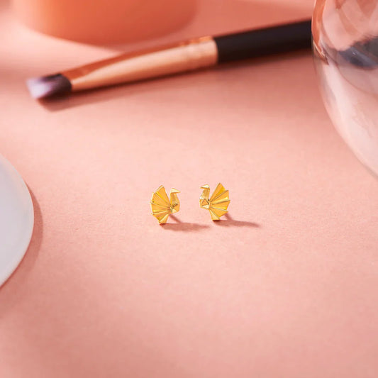 Bloom Harmony Gold Stud Earrings for Women