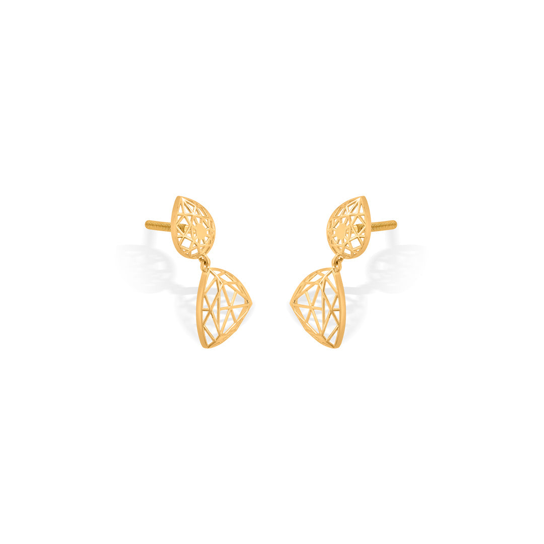 Luminous Frame Gold Drops & Danglers Earrings for Women