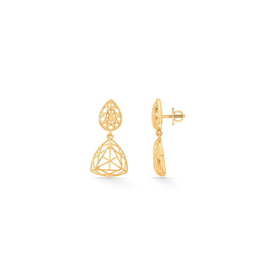 Luminous Frame Gold Drops & Danglers Earrings for Women