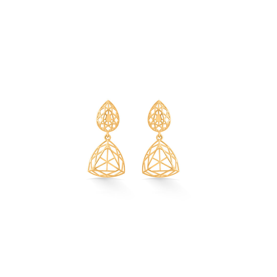 Luminous Frame Gold Drops & Danglers Earrings for Women