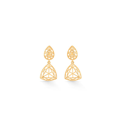 Luminous Frame Gold Drops & Danglers Earrings for Women