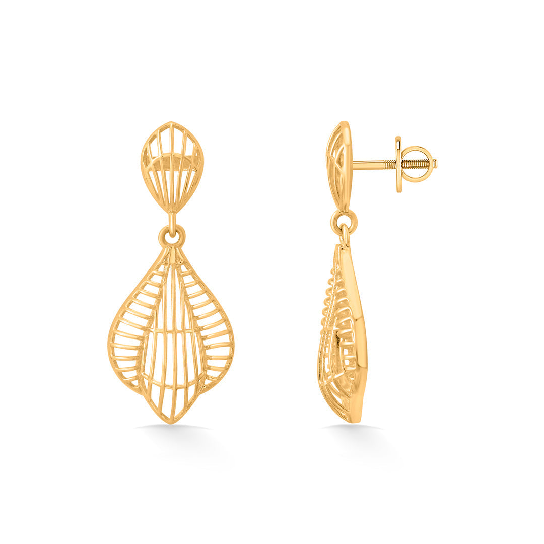 Geometric Lace Gold Drops & Danglers Earrings for Women