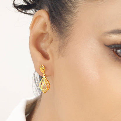 Geometric Lace Gold Drops & Danglers Earrings for Women