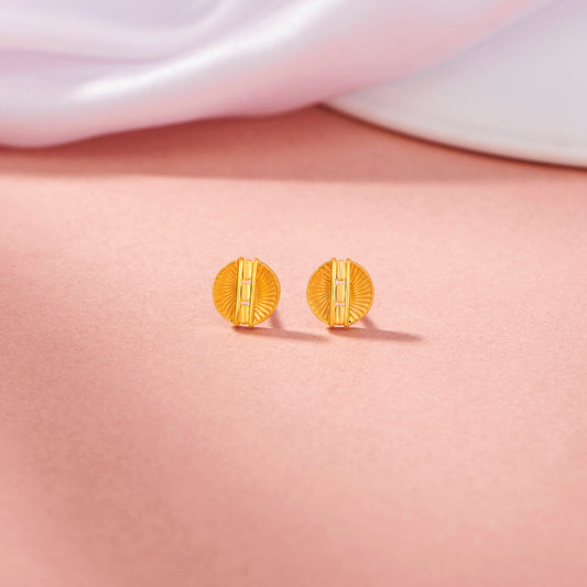 Gleam Core Gold Stud Earrings for Women