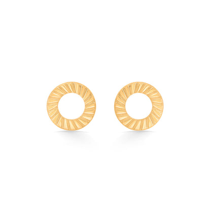 Gleam Halo Gold Stud Earrings for Women