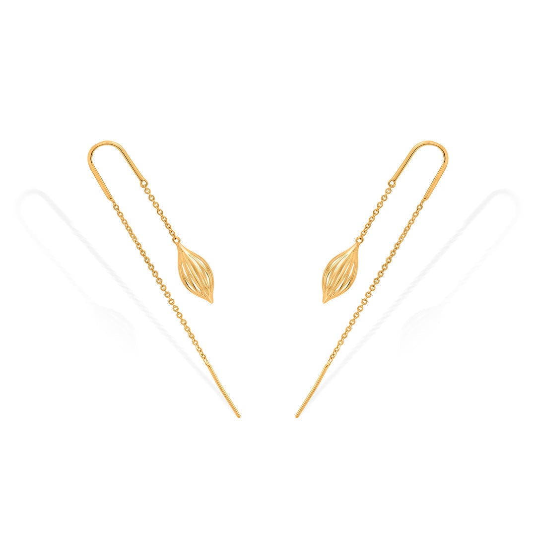 Leaf Buds Gold Drops & Danglers Earrings for Women