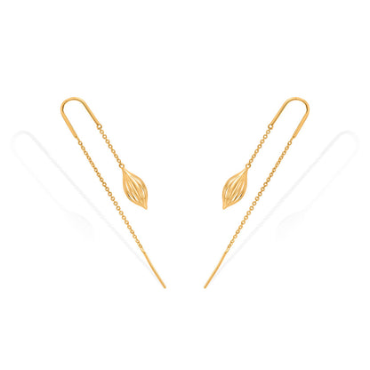 Leaf Buds Gold Drops & Danglers Earrings for Women