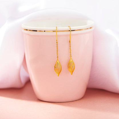 Leaf Buds Gold Drops & Danglers Earrings for Women