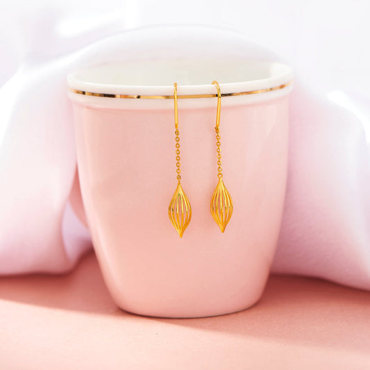 Leaf Buds Gold Drops & Danglers Earrings for Women