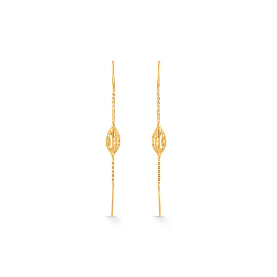 Leaf Buds Gold Drops & Danglers Earrings for Women