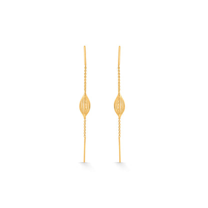 Leaf Buds Gold Drops & Danglers Earrings for Women