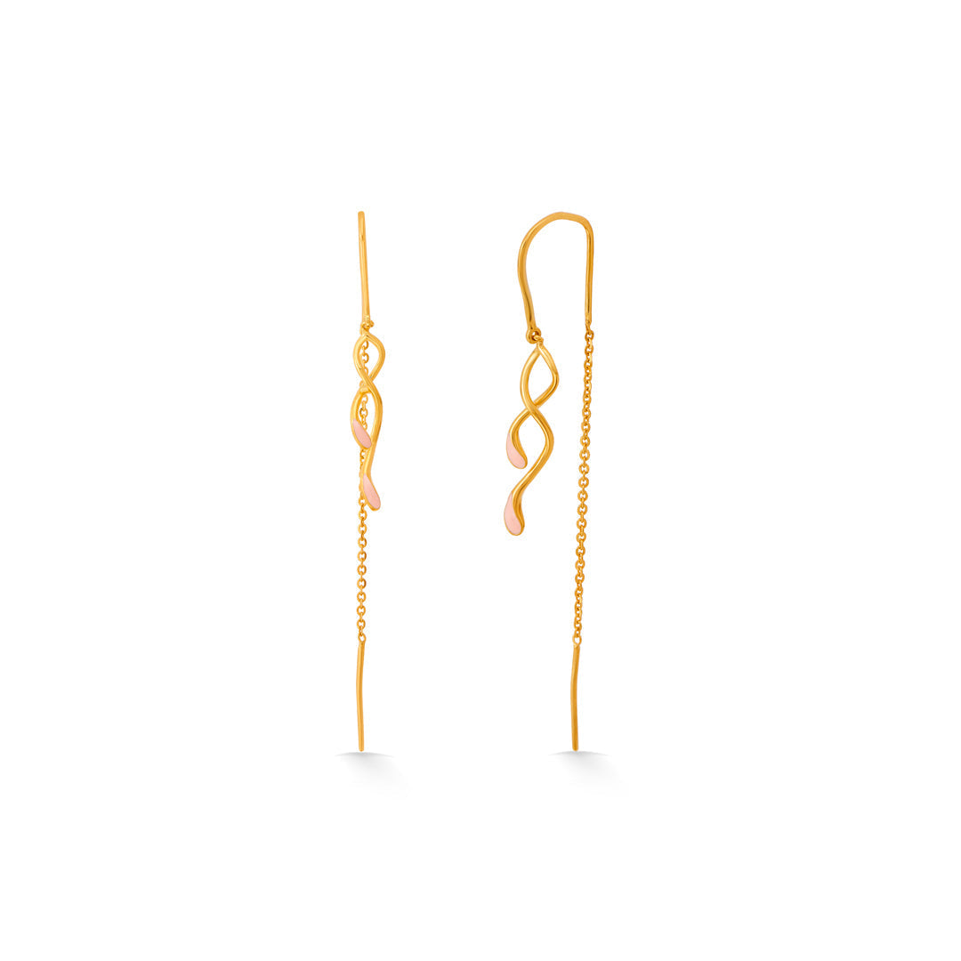 Vine Twist Gold Drops & Danglers Earrings for Women