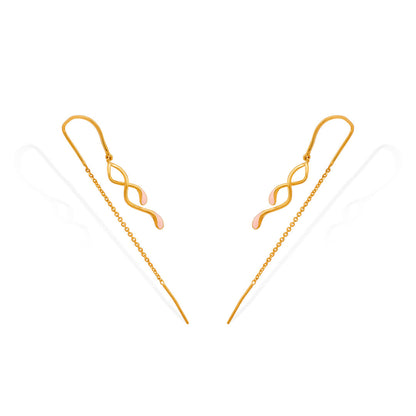 Vine Twist Gold Drops & Danglers Earrings for Women