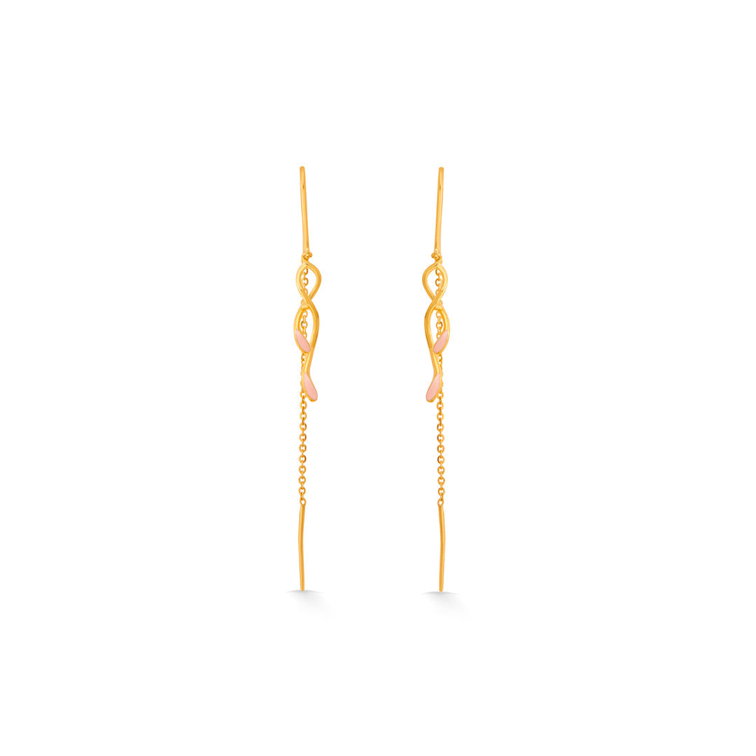 Vine Twist Gold Drops & Danglers Earrings for Women