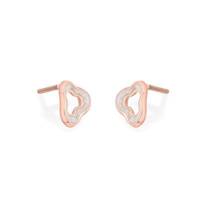 Clover Bloom Gold Stud Earrings for Women