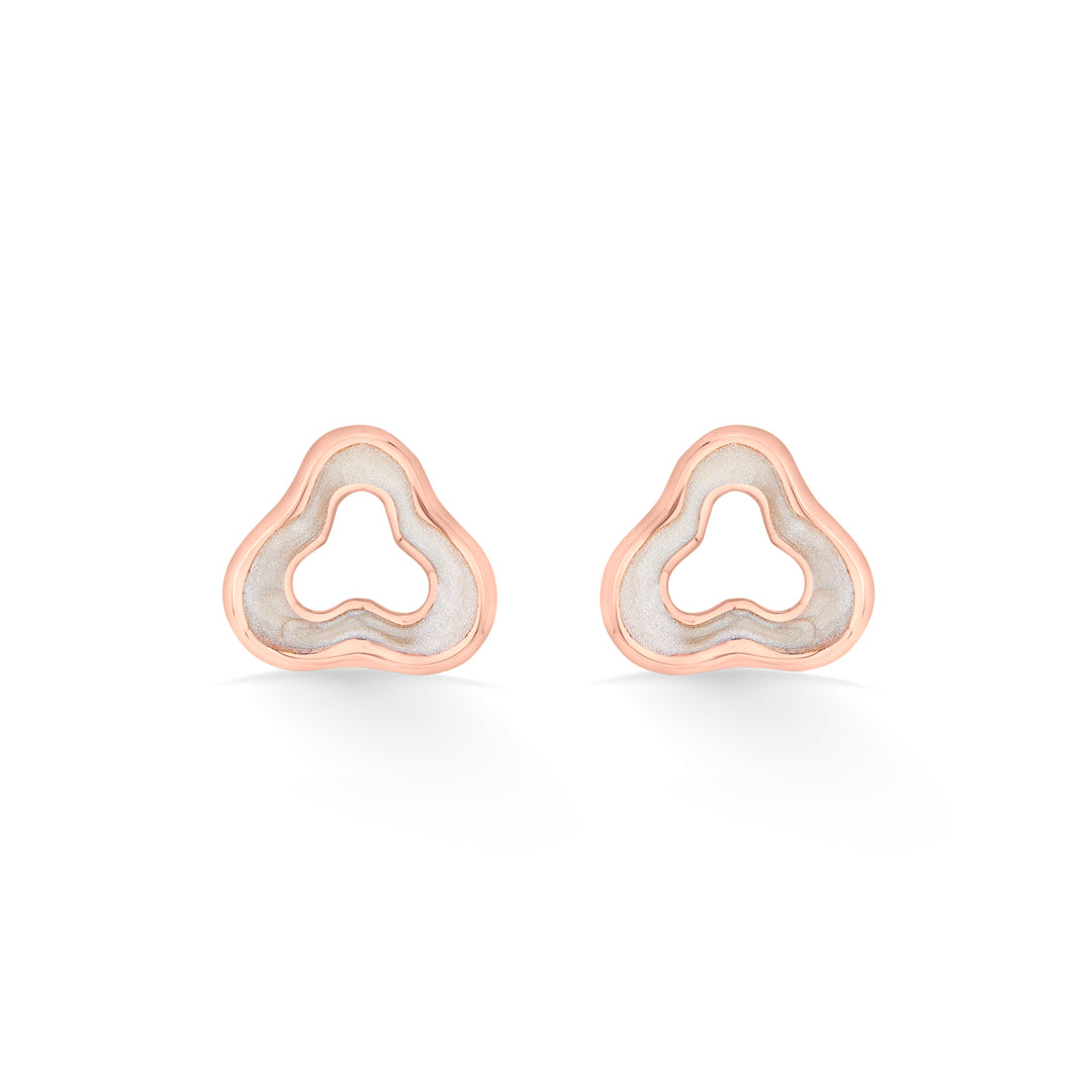 Clover Bloom Gold Stud Earrings for Women