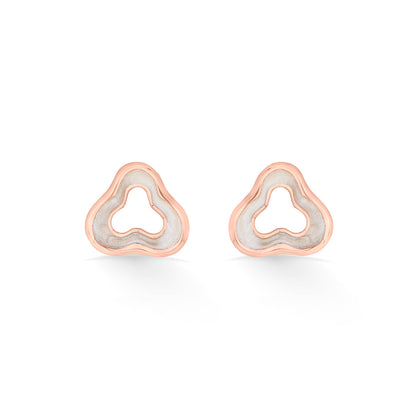 Clover Bloom Gold Stud Earrings for Women