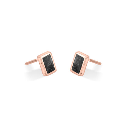 Noir Line Gold Stud Earrings for Women