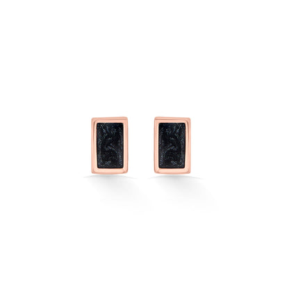 Noir Line Gold Stud Earrings for Women