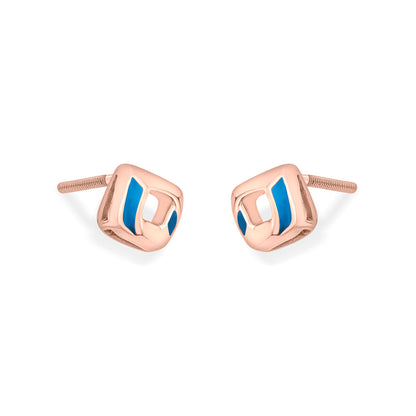 Pop Prism Gold Stud Earrings for Women