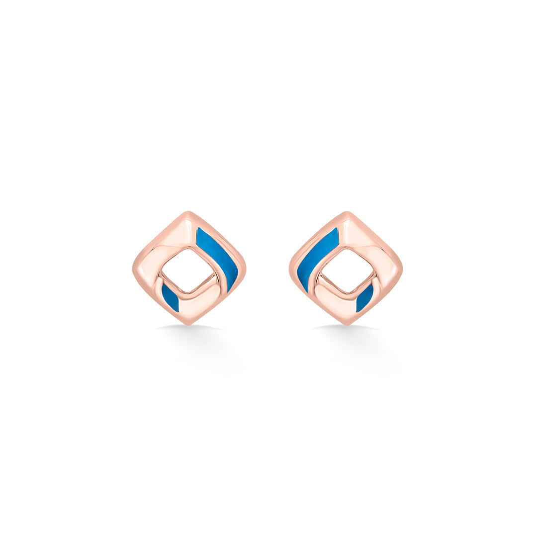 Pop Prism Gold Stud Earrings for Women